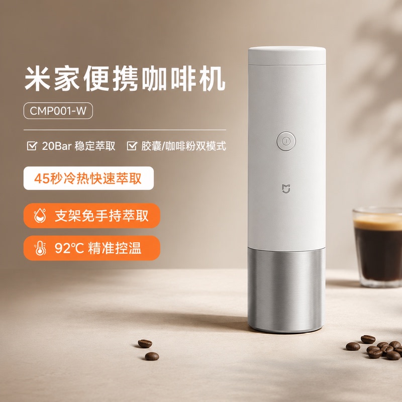 Xiaomi Mijia Portable Coffee Machine Is a Portable Mini Handheld Fully Automatic Ip55 Dustproof and Waterproof Machine with Precise Temperature Control
