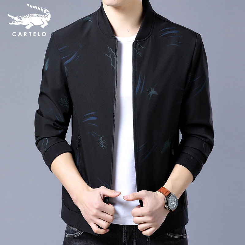 Crocodile jacket men's 2022 spring and autumn new youth men's jacket Korean version slim jacket casual trend top