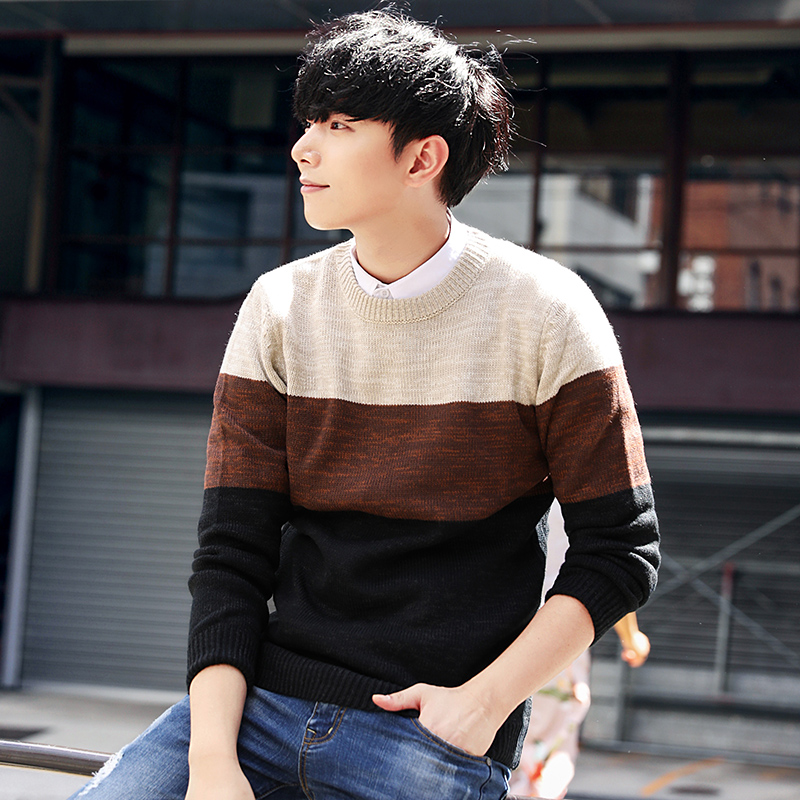 [USD 47.43] 2017 autumn / winter men's sweater V-neck Korean version of ...