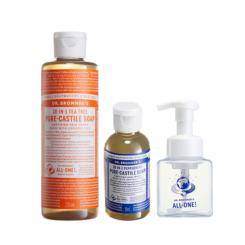 【赠起泡器】布罗纳博士沐浴露237ml+59ml