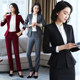 Red small suit jacket women's fashion temperament professional wear autumn and winter Korean version short annual meeting suit work clothes