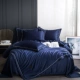 Mùa hè lụa băng giường ngủ ở một gia đình bốn mùa hè là mát lụa tấm mặt satin Tencel doanh nghiệp giường chăn mượt khỏa thân - Bộ đồ giường bốn mảnh
