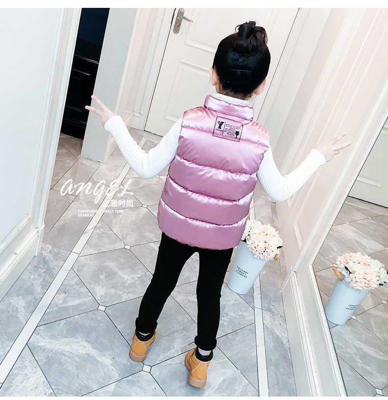 Áo khoác bé gái mùa đông 2018 mới to con phiên bản Hàn Quốc quần áo trẻ em quần áo cotton mùa thu và mùa đông trẻ em áo vest cotton quần áo trẻ em hàn quốc