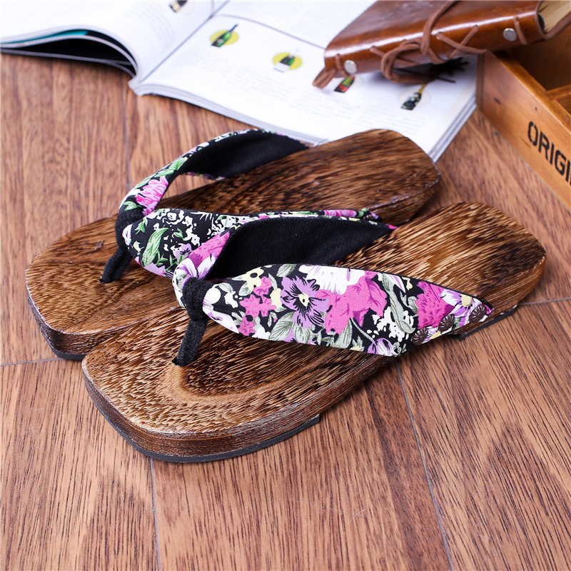 Jade Stone Trendy Men's Clogs with Acupressure Points, Jade Massage Slippers for Couples, Men's and Women's Flip-Flops, Japanese Wooden Slippers Nationwide 