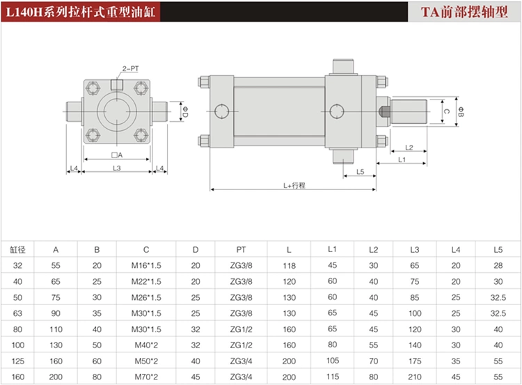 ben thủy lực 2 chiều Xi lanh thủy lực hạng nặng loại thanh giằng HOB32/40/50/63/80/125/160 thì xi lanh thủy lực có thể điều chỉnh piston xi lanh thủy lực xi lanh thủy lực giá bán