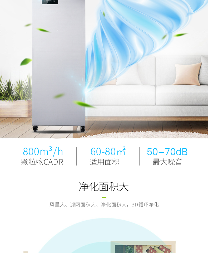 Máy lọc không khí gia đình Shenjing FFU lọc thương mại văn phòng trường mẫu giáo ngoài máy lọc khói máy lọc không khí hokkaido