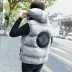 Áo vest nam nam xuống mùa thu và mùa đông áo vest trùm đầu Phiên bản Hàn Quốc của áo khoác đôi thủy tinh ấm áp vest cỡ lớn áo ba lỗ nam tập gym Áo vest cotton