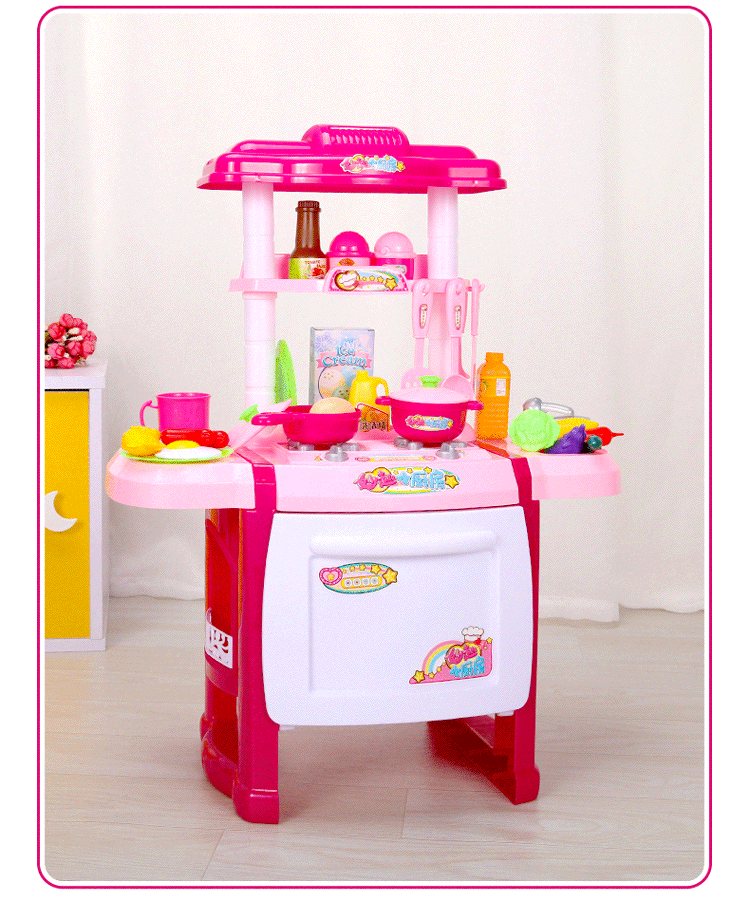 Đồ chơi nhà bếp trẻ em, mô phỏng, nấu ăn, nấu ăn, em bé, 7 nhà, 4 bé gái, 5 bé trai, 8 dụng cụ nhà bếp, 2 bộ, 3-6 tuổi - Phòng bếp chảo chiên trứng