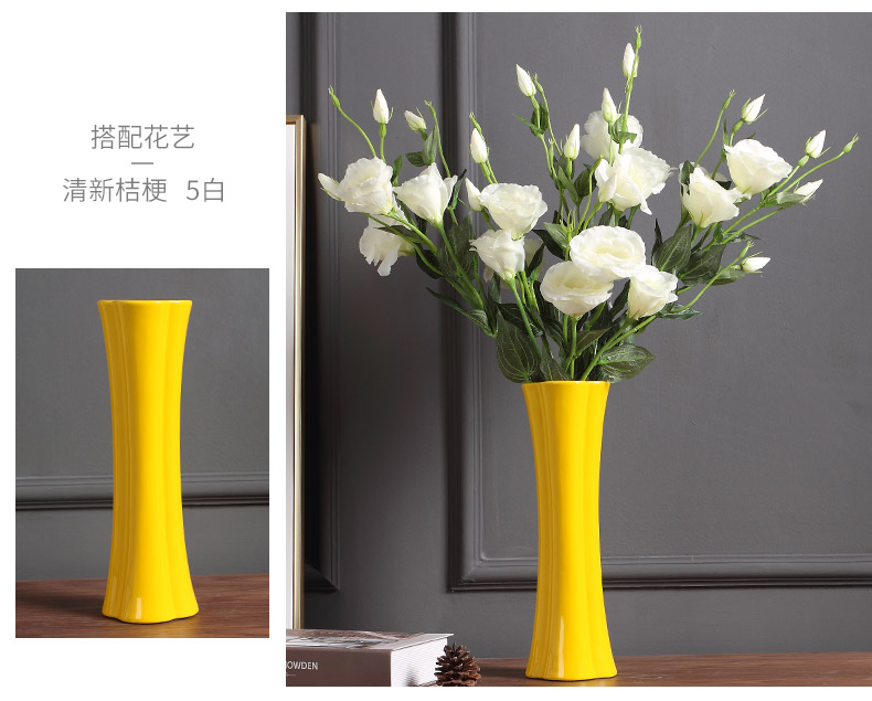 Creative ceramic vase furnishing articles dried flower arranging flowers sitting room European - style, contracted and I household adornment floral arrangements