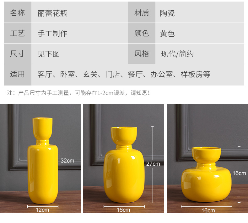 Household ceramic vase furnishing articles sitting room TV ark, flower arranging dried flower adornment flowers European contracted and I creative decoration