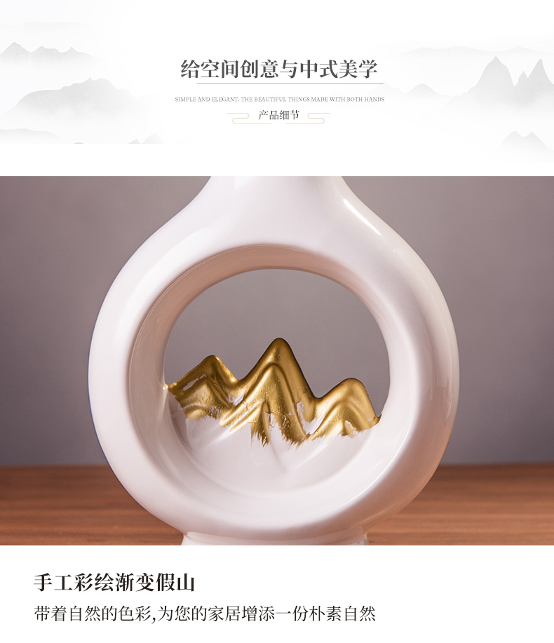 New Chinese style adornment soft furnishing articles wine sitting room adornment Chinese wind handicraft ceramic vases, household decoration