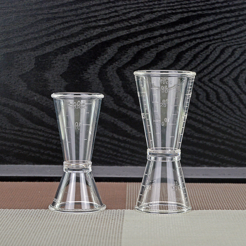 Milk tea special appliance PC resin ounces cup double head volume cup 20-40cc amount of wine glass milk tea shop tool