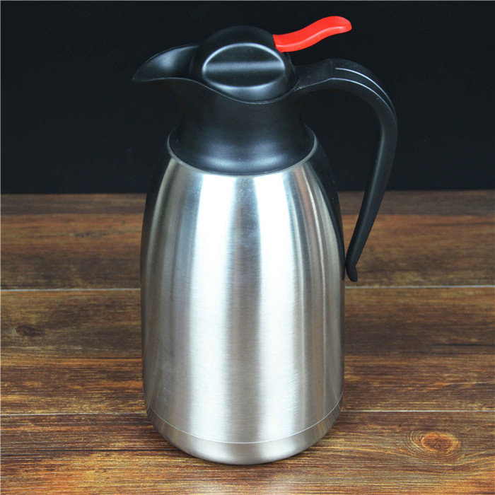 Stainless Steel Insulated Pot Coffee Maker Commercial Drinks Store Kettle Teapot Vacuum Double Layer Hot Water Kettle Bar