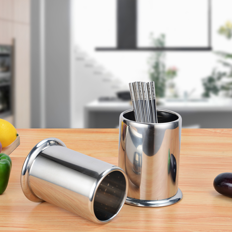 Stainless steel chopsticks tube chopsticks cage milk tea shop straw barrel bucket household chopsticks box spoon chopsticks tube rack drain rack