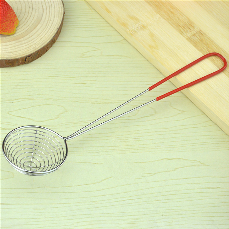 Stainless steel pearl milk tea colander pearl powder round Spoon hot pot spoon milk tea shop Pearl colander