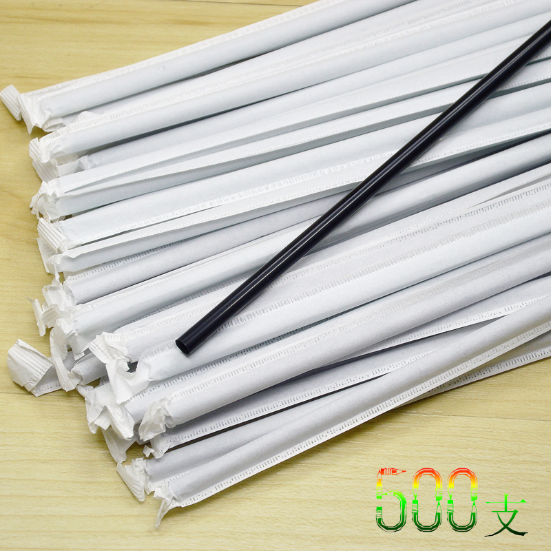 Smoothie Straws Independent Paper Packaging Straws Individual Packaging Straws Straight Straws 500 Pack