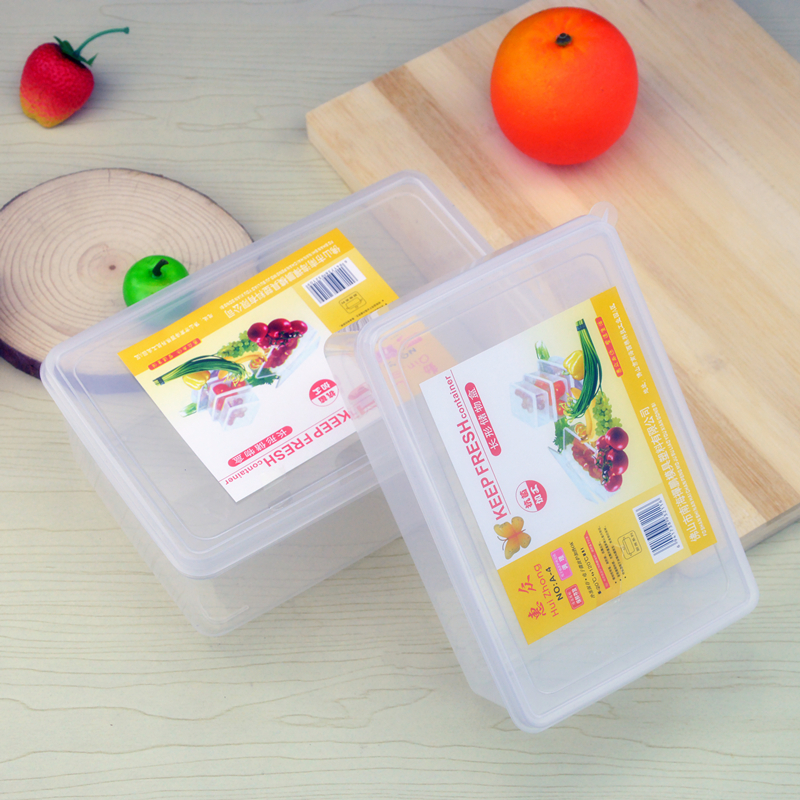 Hộp lưu trữ hình chữ nhật hộp nhựa tủ lạnh bảo quản thực phẩm hộp ăn trưa hộp khách sạn đóng gói hộp đóng gói - Hộp cơm điện sưởi ấm hộp cơm hấp điện