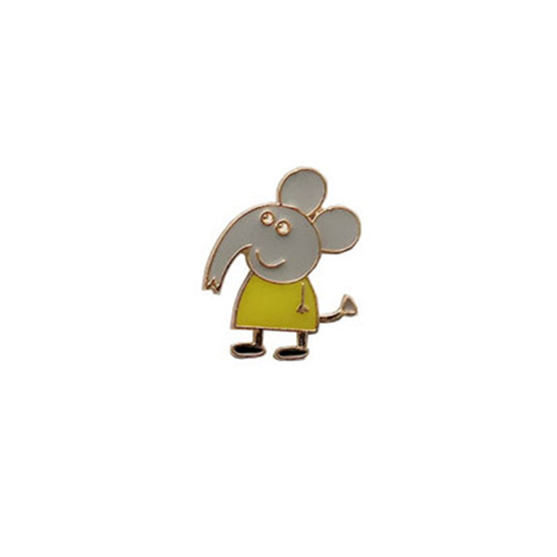 Nhân vật hoạt hình chính hoạt hình Pink Pigeon Peggy Alloy Chất liệu kim loại Drop Oil Trâm Badge Badge trâm cài áo