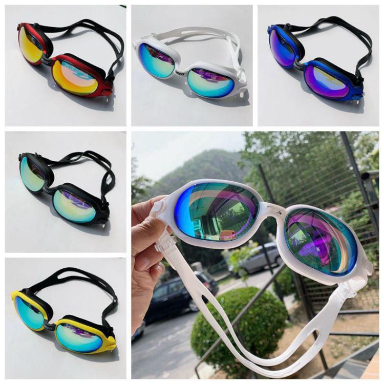 Large frame anti-fog and waterproof high-definition coated swimming goggles outdoor indoor men and women universal large frame comfortable swimming glasses