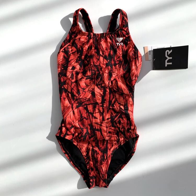 24 yards triumph home American T children's professional training one-piece swimsuit anti-chlorine non-degumming athlete competition