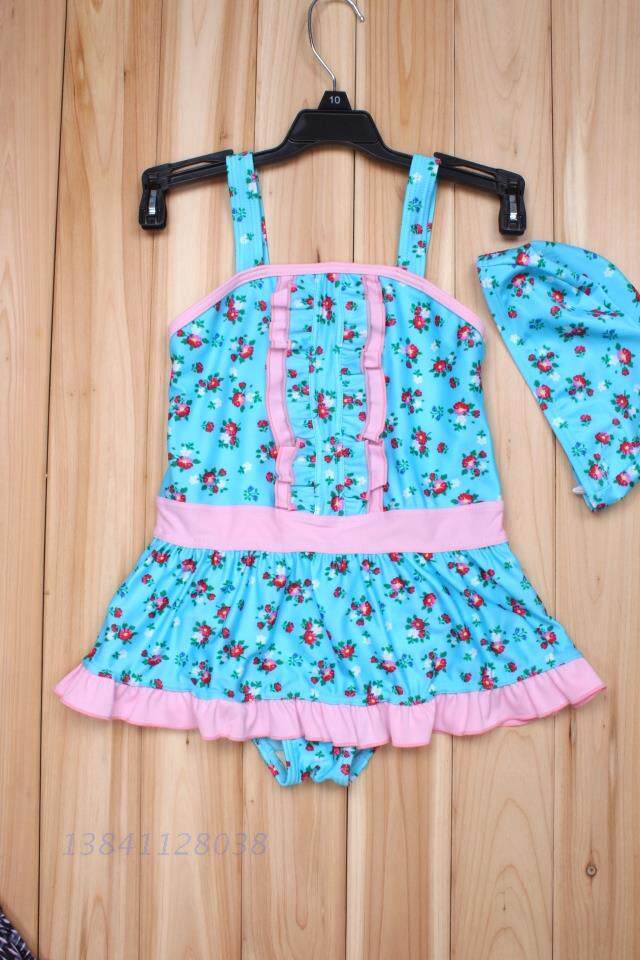 Quality Day Single Child Skirt Swimsuit Princess Dress With Swimsuit Delivery Hat Crushed Flowers Supermeme 6