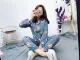 Phiên bản Hàn Quốc của mùa xuân và mùa thu kích thước lớn cho nữ đồ ngủ nữ pijama cotton