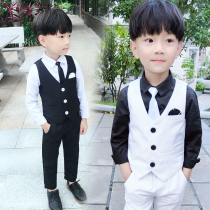 Childrens dress suit boy suit vest three-piece small host costume Spring and Autumn Flower Girl Wedding handsome