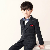 Flower boy dress suit British style childrens suit small suit three-piece Winter boy performance dress thickened