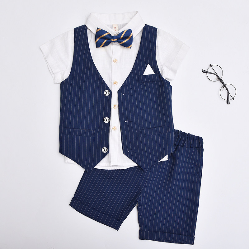 Boy acting out of suit children suits Machia summer small host costumes flower boy boy gown suit Inlenwind