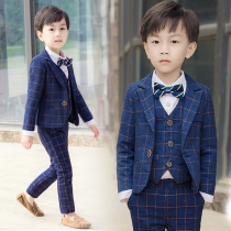 Childrens small suit three-piece boy suit small flower girl dress boy suit suit suit 2020 Spring and Autumn handsome