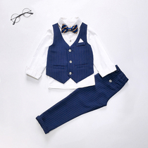 Boy performance clothing childrens suit vest summer host clothing flower boy boy dress suit British style
