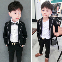 Boy foreign style suit 2021 Spring Children suit male flower girl dress set two pieces children Korean handsome