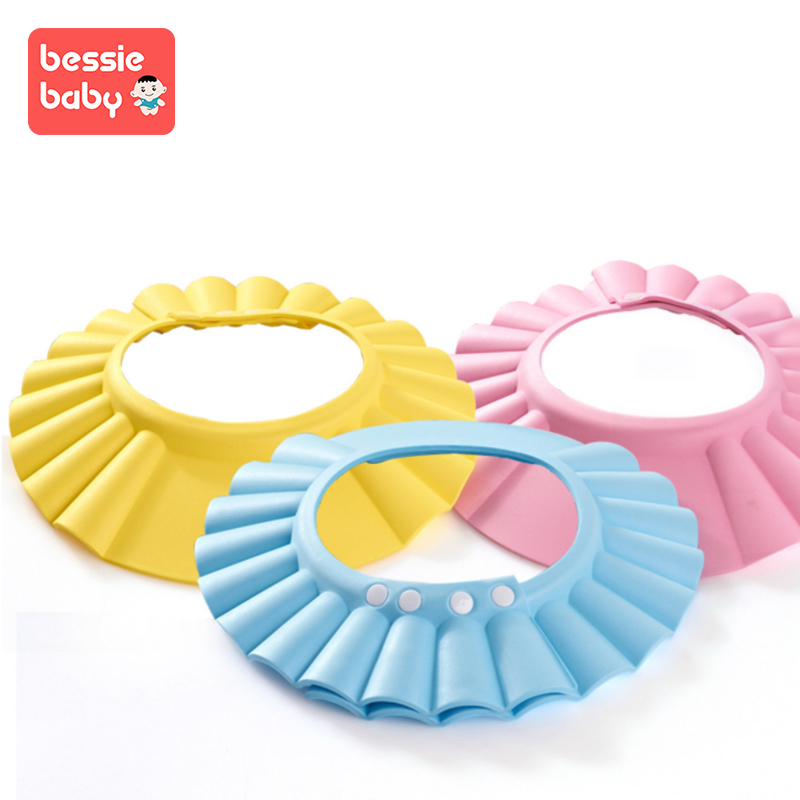 Kids washer hat large baby shampoo cap ear protector baby shower cap toddler bath wash shower cap adjustable shower cap