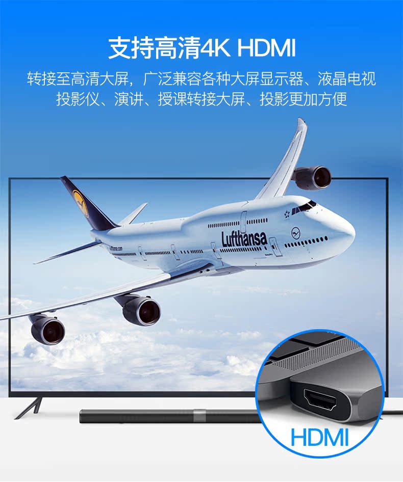 Bộ chuyển đổi máy tính Keledo Apple type-c sang hdmi docking trạm chuyển đổi giao diện macbookpro - Phụ kiện máy tính xách tay túi đựng laptop asus