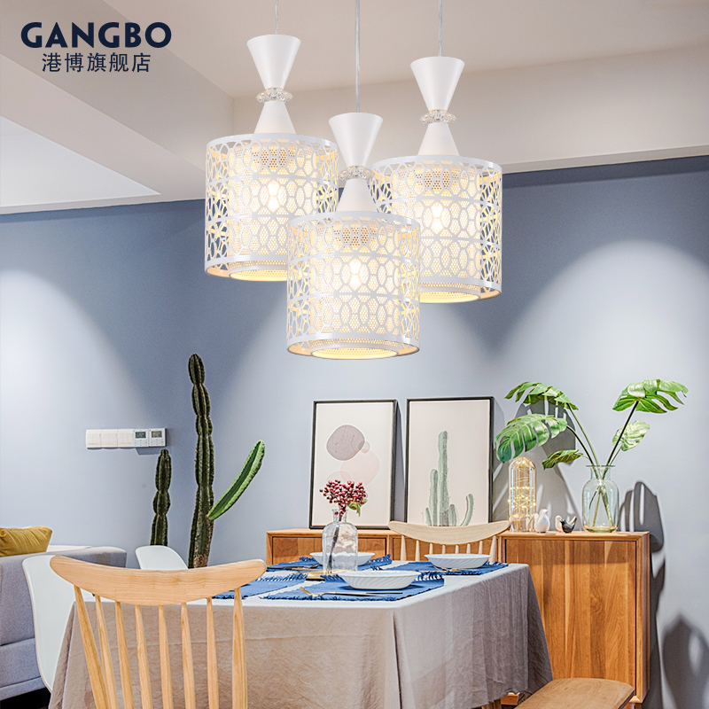 Led Dining Hall Light Chandelier Triple Head Creative Personality Luminaire Modern Minima Dining Room Home Table Light Dining Chandelier