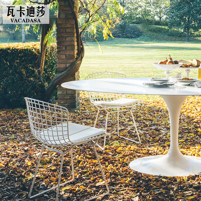 Creative hollow chair barbed wire chair wire breathable computer chair outdoor back chair leisure chair wrought iron dining chair