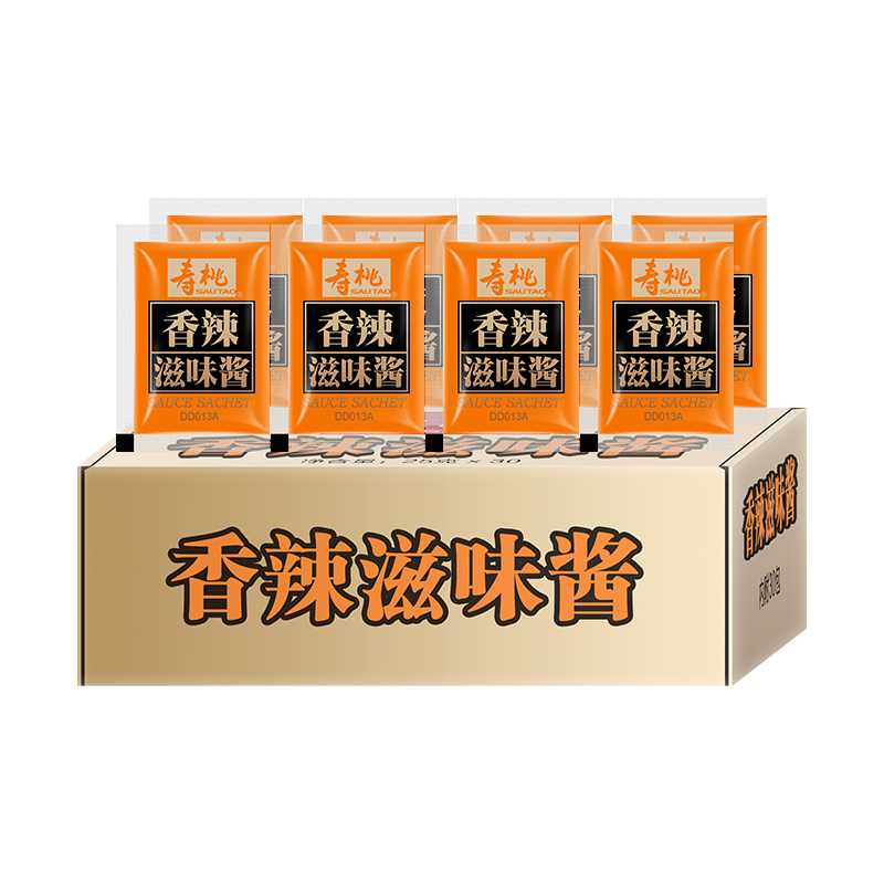 Sauce taste 30 packs of 711 car paste sauce bag bag of peach and fry rice