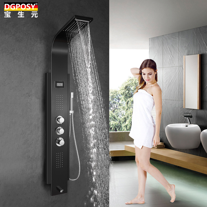 Stainless steel shower shower bathroom smart thermostat shower soap shower set home bath shower nozzle set