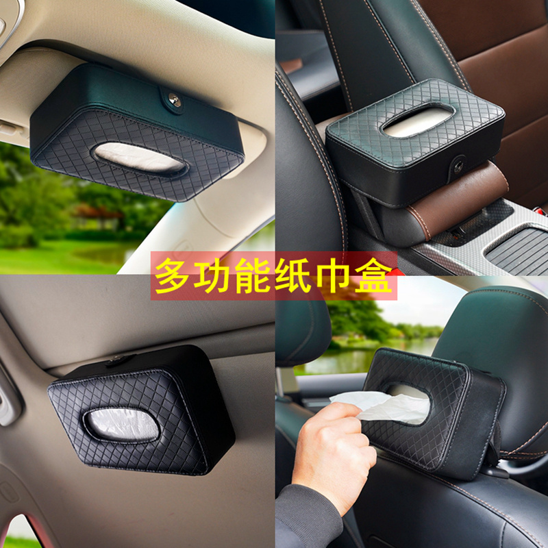Car Drawer Creative Car Drawer Bag Napkin Box Car With Hanging Visor Armrest Box Tissue Box