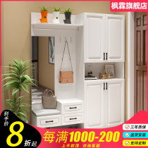 Entrance Modern simple entrance hall Entrance cabinet Door partition cabinet Coat cabinet Hanger combination change shoe stool Shoe cabinet