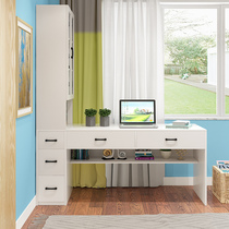 Modern Desk Home Double Student Floating Window Bookcase Integrated Computer Desk Writing Desk Portfolio Brief Bookcase Book Desk