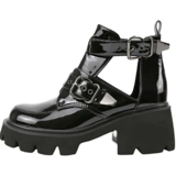 JuicePark Pufpy Cake Juvenile Boots 2022 Лето новая полая ярко -лапша высокая каблука.