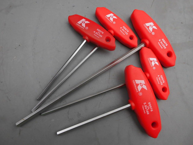 Original German K brand hexagonal wrench lengthened T-shaped inner hexagonal wrench special long hexagonal key high-quality auto repair tool