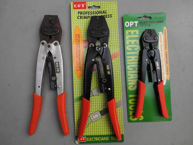 Taiwan OPT crimping pliers imported ratchet terminal pliers KH-2 KH-16 HX-10 HX-16KH-12