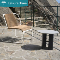 Nordic outdoor leisure tables and chairs courtyard outdoor tables and chairs waterproof and sunproof modern balcony cafe rattan chairs three pieces