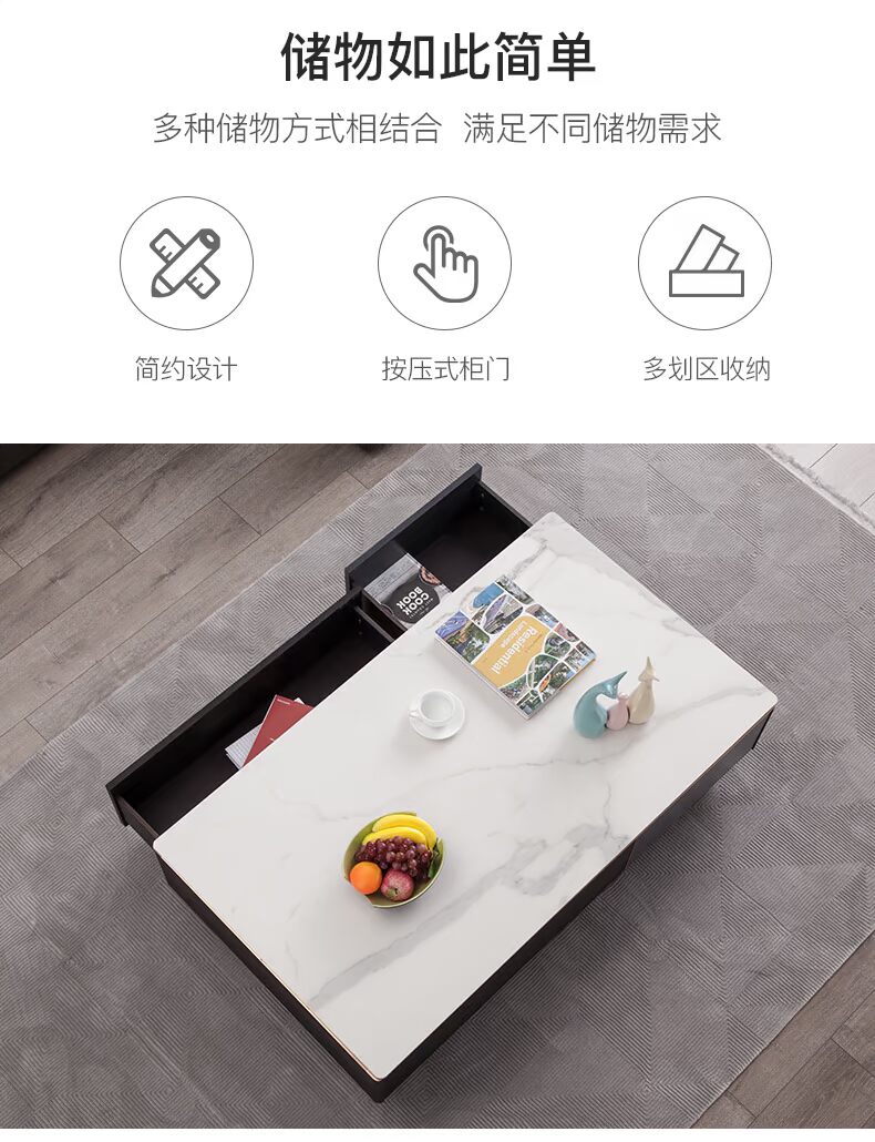 Zona phòng khách sofa bàn cà phê kết hợp tủ TV đơn giản hiện đại lưu trữ gỗ rắn đồ nội thất kết hợp thời trang - Bộ đồ nội thất giường ngủ hiện đại cao cấp