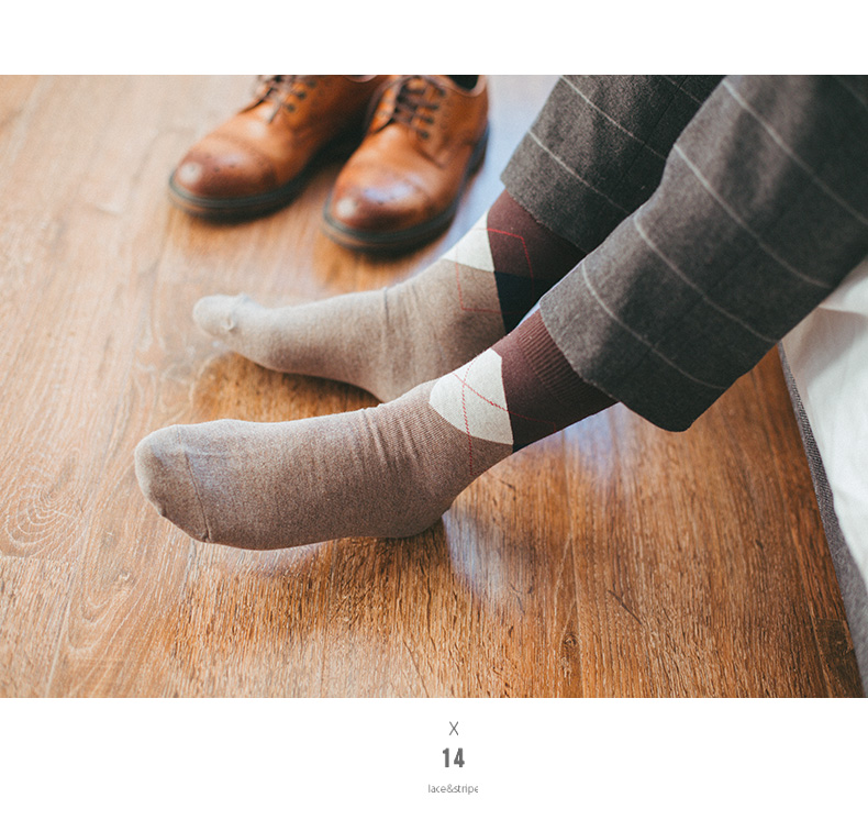 Vớ nam Nimo vớ nam bốn mùa vớ ống vuông vuông Hàn Quốc vớ cotton đen bình thường vớ da