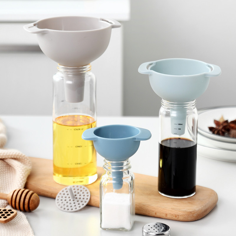 senseyo large caliber funnel home plastic refueling funnel milk powder pouring wine small funnel with filter screen
