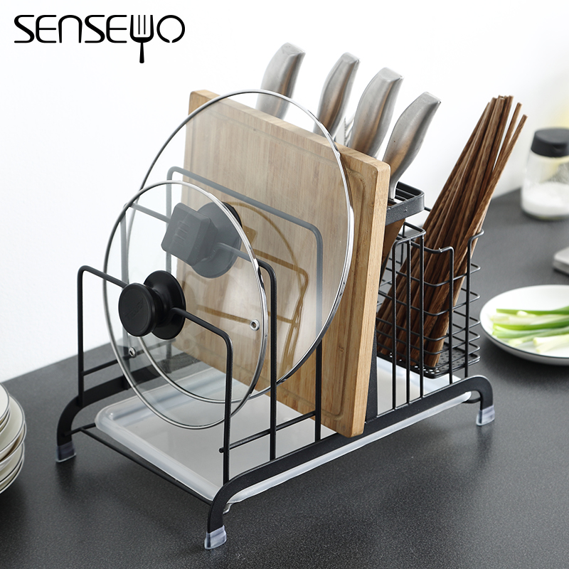 senseyo home 304 stainless steel tool holder chopping frame multifunctional shelve kitchen cutter knife base containing shelf