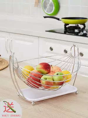 Creative fruit plate living room fruit basket household net red fruit storage basket coffee table stainless steel fruit plate modern and simple